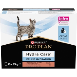 PURINA Pro Plan Hydra Care Alimento  al salmone per l'idratazione dei Gatti Adulti  10 bustine x75g