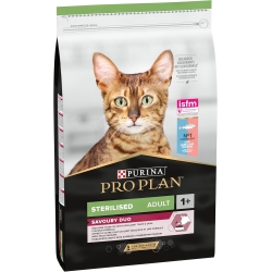 Purina Pro Plan Sterilised Adult Savoury Duo Merluzzo con Trota - Alimento completo per gatti sterilizzati 10 Kg