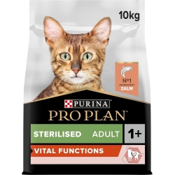 Purina Pro Plan Vital Functions Salmone - Alimento completo per gatti adulti sterilizzati 10 kg