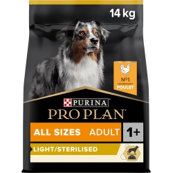 Purina Proplan Light Pollo - Alimento completo per cani adulti tutte taglie sterilizzati light 14 kg