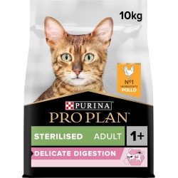 Purina Pro Plan Sterilised Delicate Digestion Pollo - Alimento completo per gatti adulti sterilizzati 10 kg