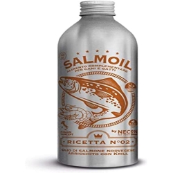 Necon Salmoil Ricetta n.02 Salmone e Krill - Alimento complementare per cani e gatti 500 ml