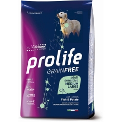 grainfree adult sensitive Pesce e Patate - Alimento completo per cani adulti sensibili Medium Large 2,5 Kg