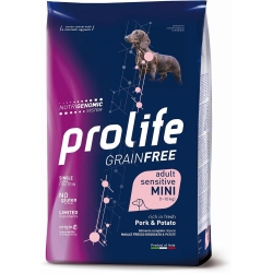 cane Grainfree Maiale e Patate - Alimento completo per cani adulti sensibili di taglia piccola 2 Kg