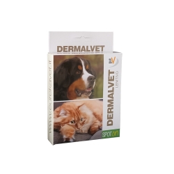 Dermalvet Lenitivo Spot on Oli Naturali Per la cute e pelo. di cani e Gatti - 10 Fiale 2 ml