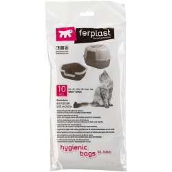 FPI 5366 - 10 Sacchetti Igienici di Ricambio con Lacci per Toilette Gatto Mika e Dama 56 x 52 cm