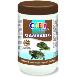 Cliffi Gambabig Gamberetti - Mangime semplice per tartarughe d'acqua ornamentali di grossa taglia 130 gr