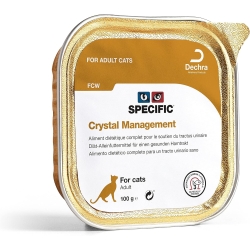 Specific Crystal Management Maiale - Alimento completo per gatti adulti per supporto vie urinarie 7 x 100 gr