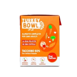Turkey Bowl Tacchino - Alimento completo per cani adulti con sensibilità digestive o problemi di peso 390 gr