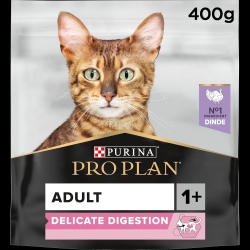 Purina Pro Plan Delicate Tacchino - Alimento completo per gatti adulti con digestione sensibile 400 gr