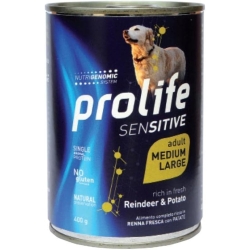 Sensitive adult Renna & Patate - Alimento completo per cani adulti sensibili di taglia media e grande 400 gr