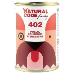 402 Pollo Couscous e Zucchine - Alimento completo per cani adulti 400 gr