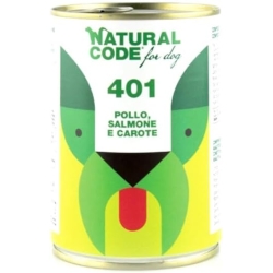 401 Pollo Salmone e Carote - Alimento completo per cani adulti 400 gr