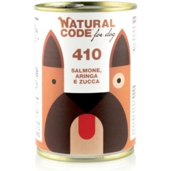 410 Salmone, Aringa e Zucca - Alimento completo per cani 400 gr