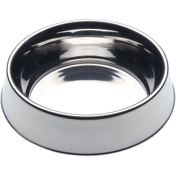 Supernova - Ciotola in Acciaio Inox Antiscivolo per Cani e Gatti con Bordo Anti-Insetti 0,9 L