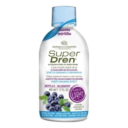 Super Dren Mirtillo Light 500 ml - Integratore per la depurazione, il drenaggio e il microcircolo