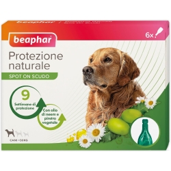 Spot On Scudo - Protezione Naturale per Cane Adulto Taglia Grande oltre i 30 kg 6 fiale