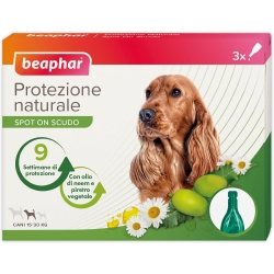 Spot on scudo - Protezione Naturale per Cani Adulti Taglia Media 15-30 Kg 3 fiale