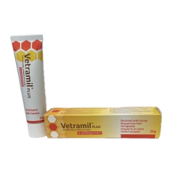 Vetramil Plus - Crema Dermocosmetica Lenitiva Prurito e Rigenerante Cutanea per Animali Domestici 30 gr