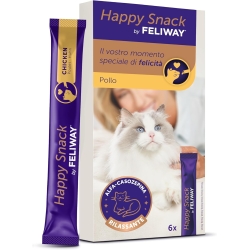 Feliway Happy Snack al Pollo - 6 Snack cremosi per gatti da 15 g