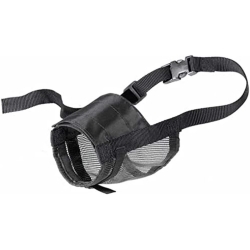 muzzle net nera XXL - Museruola Traspirante in Rete di Nylon con Apertura per Bere