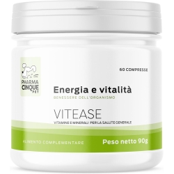 Vitease Energia e Vitalità - Alimento complementare per cani e gatti 60 compresse