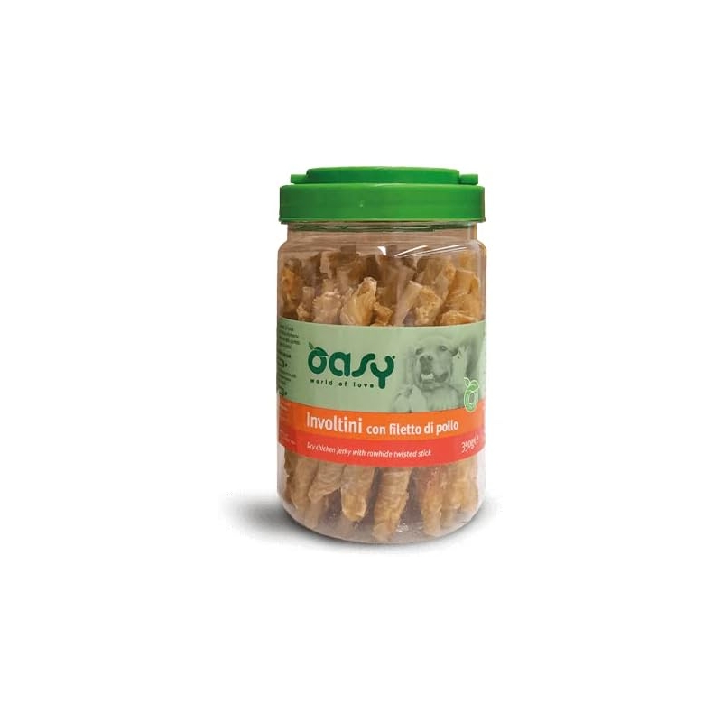 OASY Involtini con Filetto di Pollo - Snack per cani 350 gr