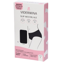 Vidermina Slip Mestruale Riutilizzabile vita alta taglia L colore nero