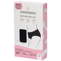 Vidermina Slip Mestruale Riutilizzabile Vita Alta Taglia M Colore Nero