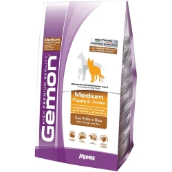 Gemon Puppy & junior medium Pollo e Riso - Alimento completo per cuccioli di taglia media 3 kg
