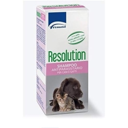 Resolution - Shampoo Shampoo Antiparassitario per Cani e Gatti contro Pulci Zecche Pidocchi Acari 200 ml