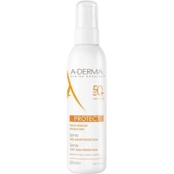 Aderma Crema Solare 50+ SPF Sun Protect - Spray Solare Protezione Alta 200 ml