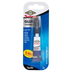 Super Glue - Adesivo Istantaneo Liquido Multimateriale Extra Rapido 12 x 3 gr