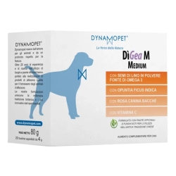 DìGea M Medium - Alimento complementare per cani fino a 20 kg di peso 21 Bustine da 4 gr