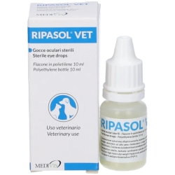 Ripasol Vet - Gocce Oculari Sterili Idratanti e Protettive per Cani e Gatti 10 ml