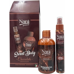 Cofanetto Sweet Body Cioccolato - Acqua Corpo Profumata 75 ml + Bagnodoccia 300 ml