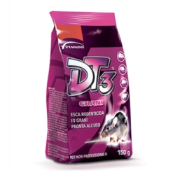 DT3 Grani - Esca Rodenticida in Grani Pronta all'uso contro Topi e Ratti 150 g