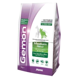 Gemon Medium Adult All Breeds Adult Agnello e Riso - Alimento per cani adulti di taglia media 3 Kg