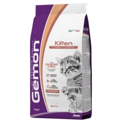 Gemon Kitten Salmone e Riso - Alimento completo per gattini in crescita 2 Kg