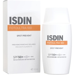 Isdin Crema Solare Viso 50+ SPF Colorata Fotoultra 100 Spot Prevent Color Protezione Molto Alta 50 ml