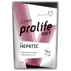 Prolife Diet Cat Hepatic Pollo - Alimento completo dietetico per gatto adulto, supporto epatico 85 gr