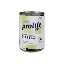 Prolife Diet Dog Medium Large Diabetic Pollo - Alimento completo per cani diabetici grandi e medi 400 gr