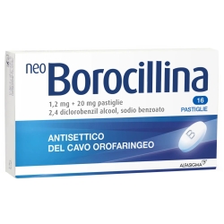 Neoborocillina 1,2+20 mg - Antisettico del cavo orale 16 pastiglie