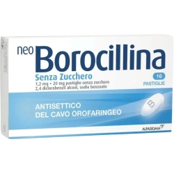 NeoBorocillina Antisettico Orofaringeo Senza Zucchero 16 Pastiglie