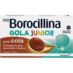 Neoborocillina Gola Junior - Per Gola Infiammata 15 pastiglie gusto Cola