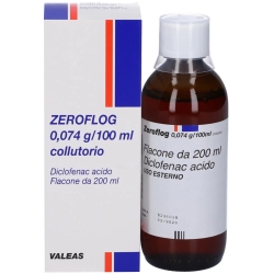 Zeroflog Collutorio 200 ml - Analgesico ed antinfiammatorio del cavo orofaringeo