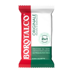 BOROTALCO 12 Salviette Deodoranti 2in1 Detergenti e rinfrescanti