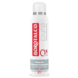 BOROTALCO Puro - Deodorante 48h Brezza Muschiata senza Sali di Alluminio Spray 150 ml
