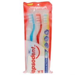 Easy Clean Action 123 - 3 Spazzolini Setole Medie e Pulisci-lingua Integrato