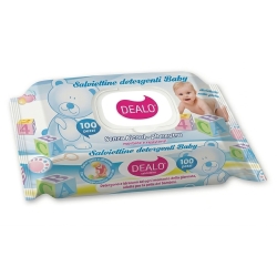 Dealo Salviettine Detergenti Baby - 100 Salviettine Multiuso per Pelli Sensibili